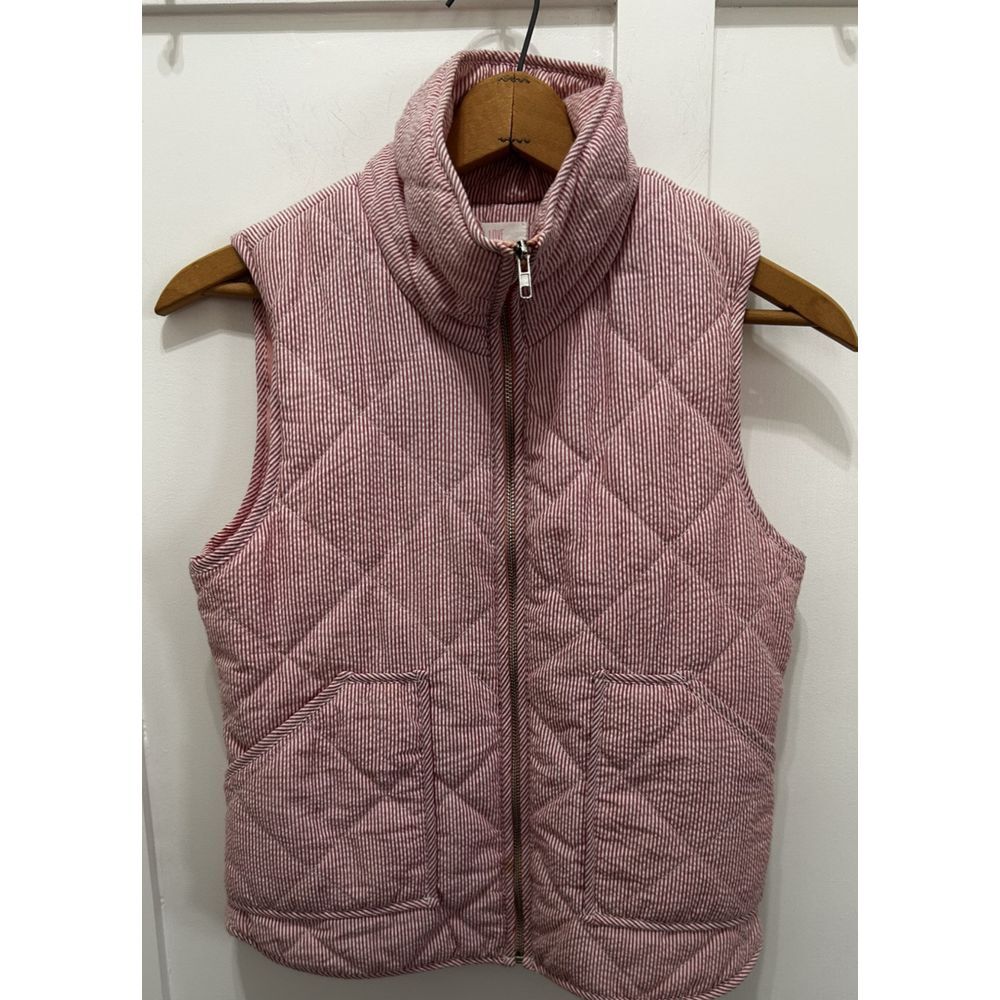 Peach Love California Blush Pink Quilted Sleeveless‎ Preppy Vest